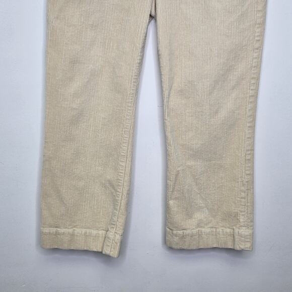 CAbi Corduroy Palm Beach Pant Size 12 Cream Crop Exposed Button Fly Pockets 4513 - Picture 4 of 8